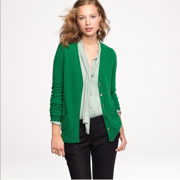kelly green sweater cardigan